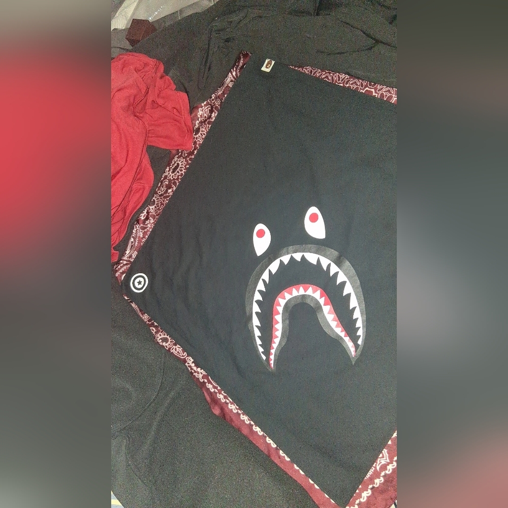 Black Bape Shark Mouth Bandana Scarf